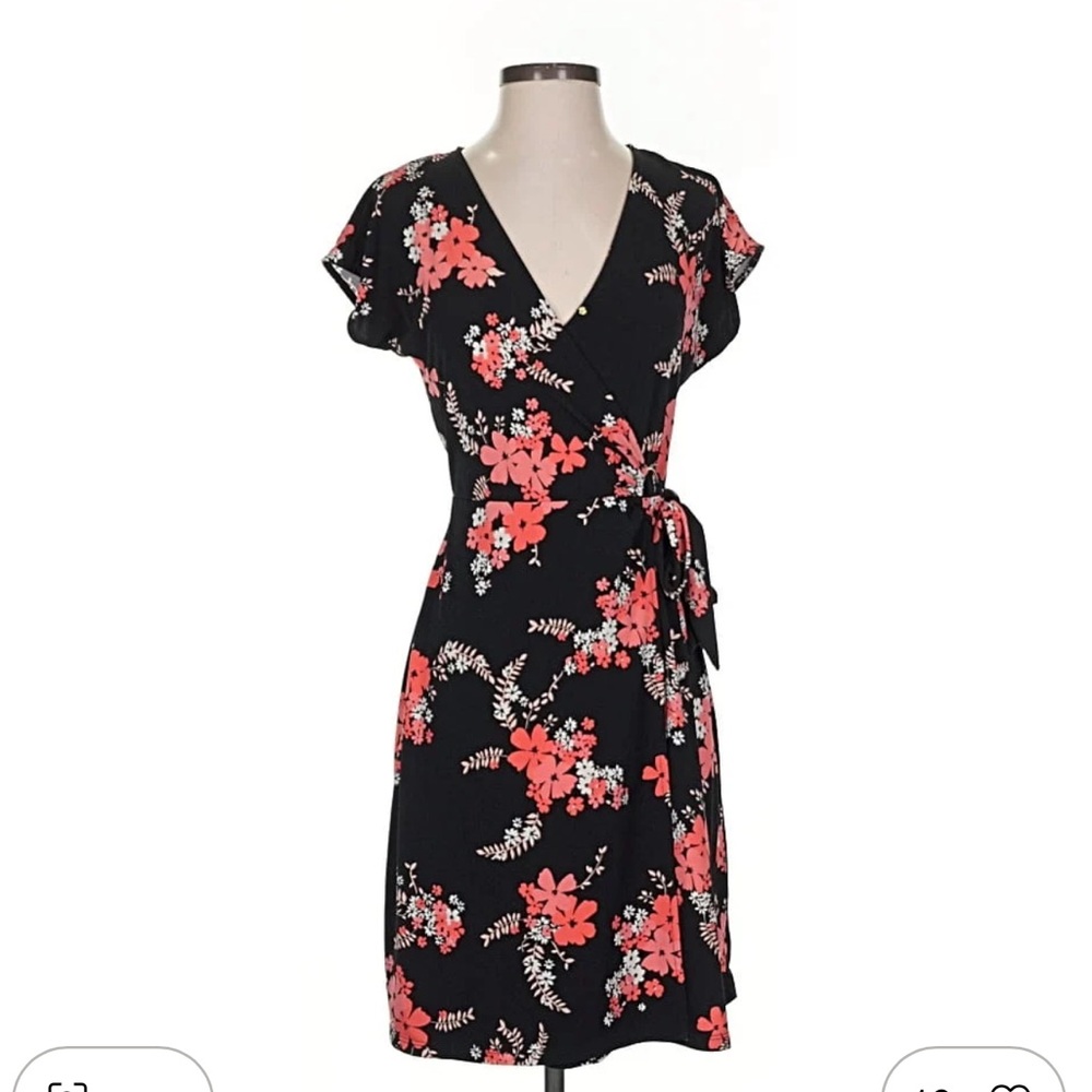 MICHAEL Michael Kors floral-print faux-wrap dress new size medium